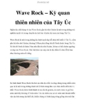 Wave Rock – Kỳ quan thiên nhiên của Tây Úc