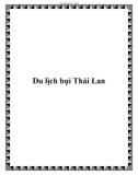 Du lịch bụi đến Thái Lan