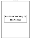 Bức Thư Của Chàng Tỷ Phú Vô Sinh