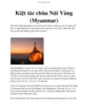 Kiệt tác chùa Núi Vàng (Myanmar)