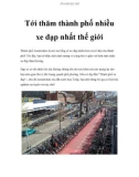 Tới thăm thành phố nhiều xe đạp nhất thế giới