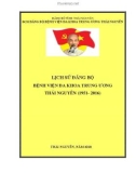 Ebook Lịch sử Đảng bộ Bệnh viện Đa khoa Trung ương Thái Nguyên (1951-2016): Phần 1