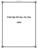 4 bài tập thể dục cho bàn chân