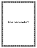 Để có thân hình chữ V