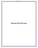 Khoảnh khắc thời gian