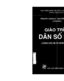 Giáo trình Dân số học (Dùng cho hệ cử nhân chính trị - Tái bản): Phần 1