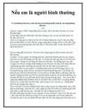 Nếu em là người bình thường