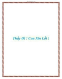 Thầy Ơi ! Con Xin Lỗi !