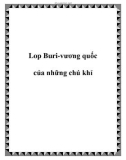 Lop Buri-vương quốc của những chú khỉ