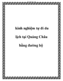 Kinh nghiệm tự đi du lịch tại Quảng Châu bằng đường bộ