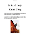 Bí ẩn võ thuật Khinh Công