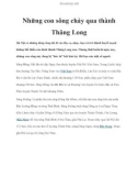 Những con sông chảy qua thành Thăng Long