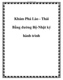 Khám Phá Lào - Thái Bằng đường Bộ-Nhật ký hành trình