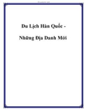 Du Lịch Hàn Quốc Những Địa Danh Mới