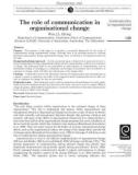 The role of communication in organisational change