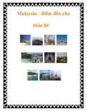 Malaysia - điểm đến cho mùa hè