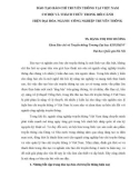 Đào tạo báo chí truyền thông tại Việt Nam cơ hội và thách thức trong bối cảnh hiện đại hóa ngành công nghiệp truyền thông