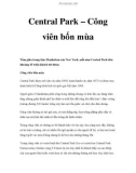 Central Park – Công viên bốn mùa