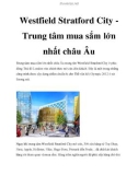 Westfield Stratford City Trung tâm mua sắm lớn nhất châu Âu