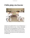 Chiến pháp của Karate