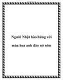 Người Nhật hào hứng với mùa hoa anh đào nở sớm