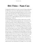 Truyện ngắn Đời Thừa - Nam Cao