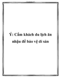 Ý: Cấm khách du lịch ăn nhậu để bảo vệ di sản