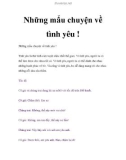 Những mẩu chuyện về tình yêu