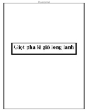 Giọt pha lê gió long lanh