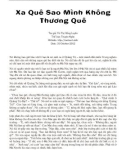 Xa Quê Sao Mình Không Thương Quê