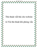 Thủ thuật viết bài cho website và khai thác thông tin