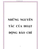 Những nguyên tắc hoạt động của báo chí