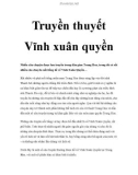 Truyền thuyết Vĩnh xuân quyền