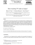 Does watching TV make us happy?