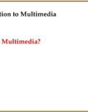 Introduction to Multimedia What is Multimedia?