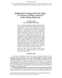 Multimedia Teaching with Video Clips: TV, Movies, YouTube, and mtvU in the College Classroom