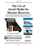 The Use of Social Media for Disaster Recovery