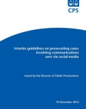 Interim guidelines on prosecuting cases involving communications sent via social media