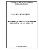 Sáng kiến kinh nghiệm Tiểu học: Một số giải pháp xây dựng nền nếp trong công tác chủ nhiệm lớp 1