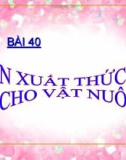 Bài giảng Công nghệ 7 bài 40: Sản xuất thức ăn vật nuôi