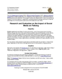 Research and Evaluation on the Impact of Social Media on Policing