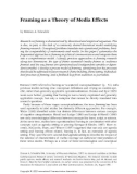 FRAMING AS A THEORY OF MEDIA EFFECTS