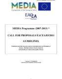 MEDIA Programme (2007-2013) * CALL FOR PROPOSALS EACEA