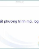 Bất phương trình mũ, logarit