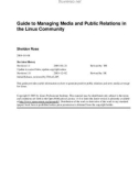 Guide to Managing Media and Public Relations in the Linux Community