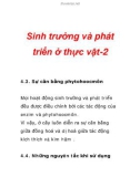 Sinh trưởng và phát triển ở thực vật-2