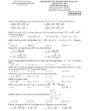 Đề thi thử THPT Quốc gia môn Toán lớp 10 năm 2017 lần 1 - THPT Ngô Sĩ Liên - Mã đề 132