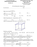 Đề thi khảo sát chất lượng đầu năm môn Toán lớp 12 năm học 2019-2020 có đáp án – Trường THPT Yên Phong 2