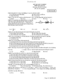 ĐỀ THI TRẮC NGHIỆM MÔN Vật lý (đề số 1) - Mã đề thi 669