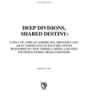 DEEP DIVISIONS, SHARED DESTINY: A POLL OF AFRICAN AMERICANS, HISPANICS AND ASIAN AMERICANS ON RACE RELATIONS SPONSORED BY NEW AMERICA MEDIA AND NINE FOUNDING ETHNIC MEDIA PARTNERS